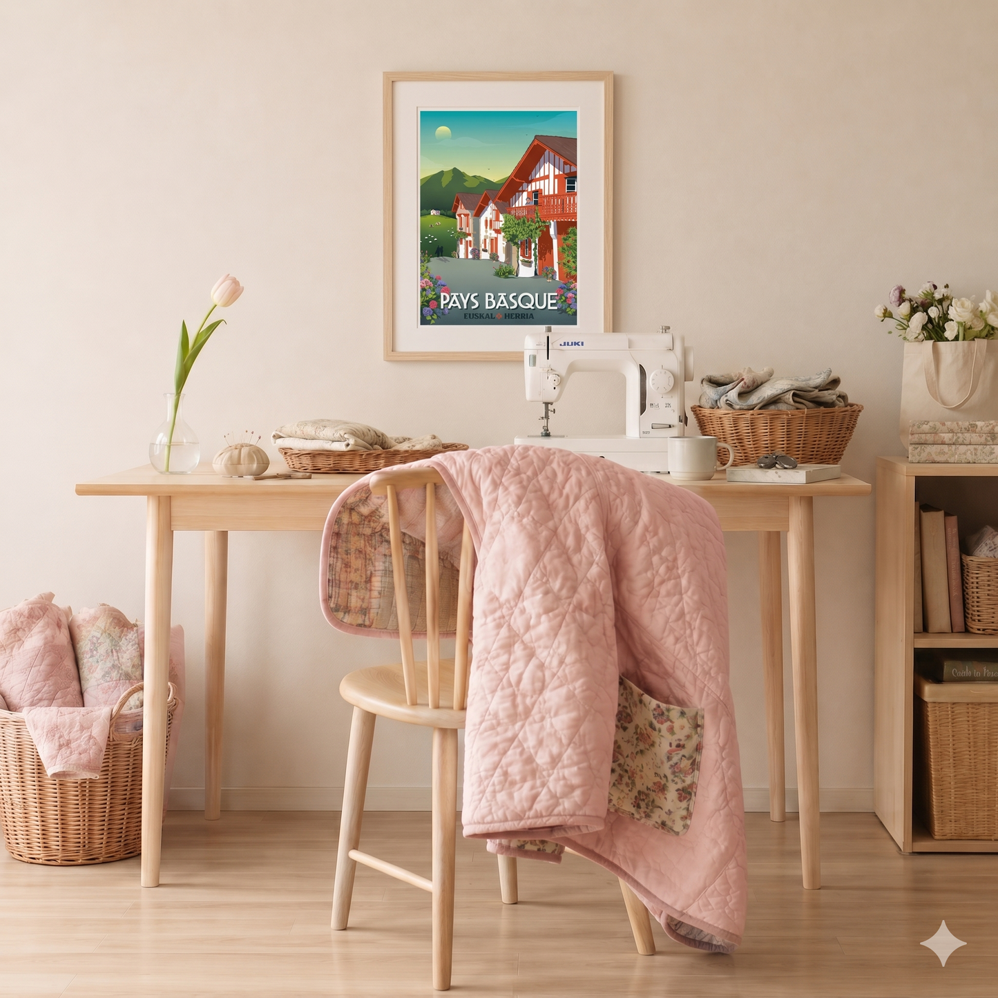 「PAYS BASQUE Village Basque」 フランス製ポスター マルセル(Marcel) MB34602