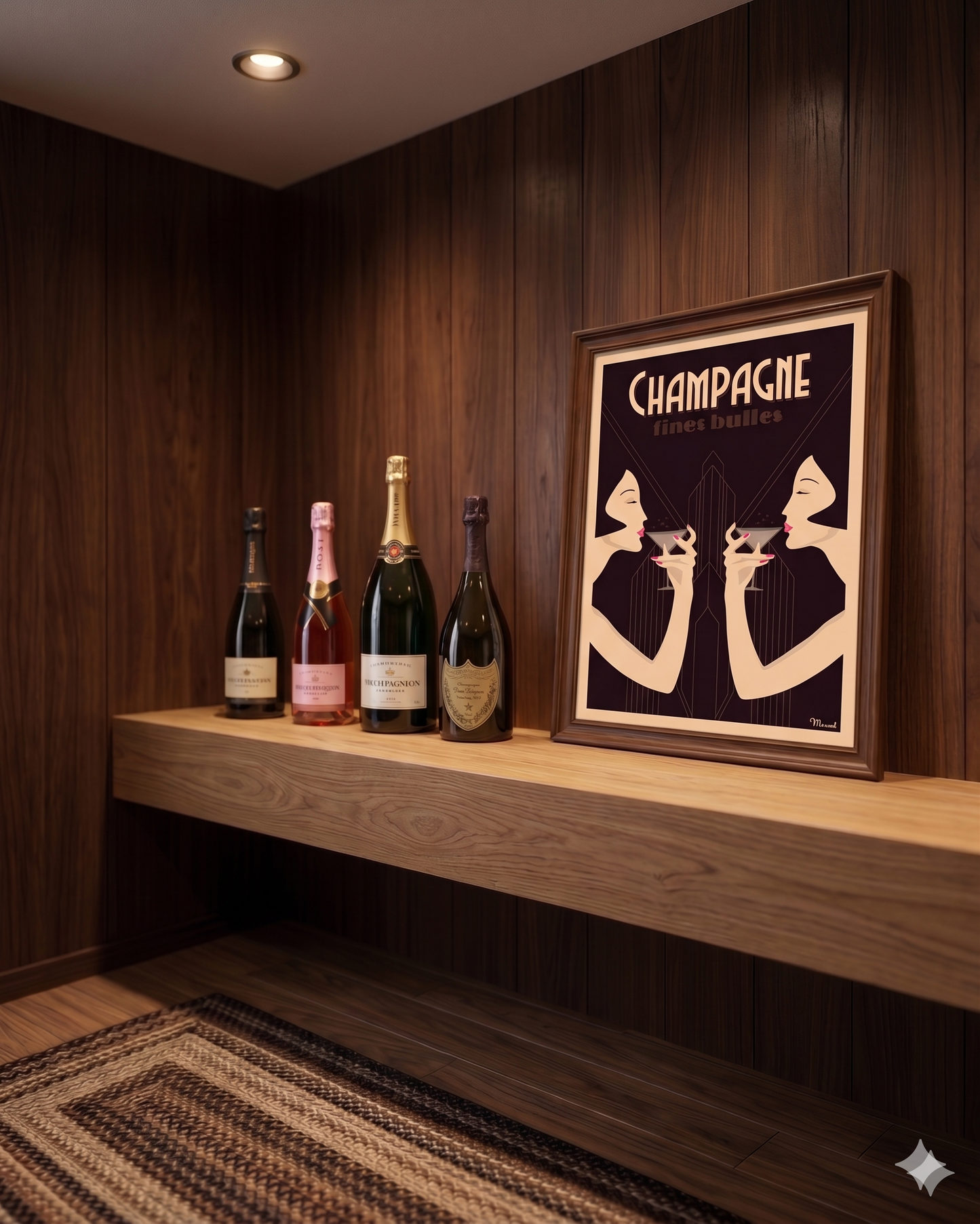 「CHAMPAGNE Fines Bulles」 フランス製ポスター マルセル(Marcel) MB34254