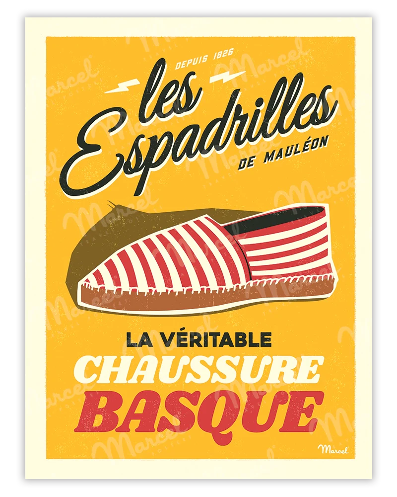 「Les Espadrilles」 フランス製ポスター マルセル(Marcel) MB34352